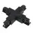 3 Fase X-connector Kruisstuk V – Zwart